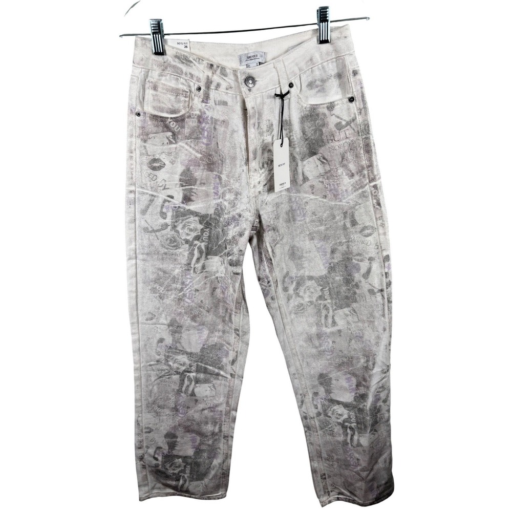 Forever‎ 21 Mens 90s Fit Relaxed Leg Jeans Multi Print Size 26